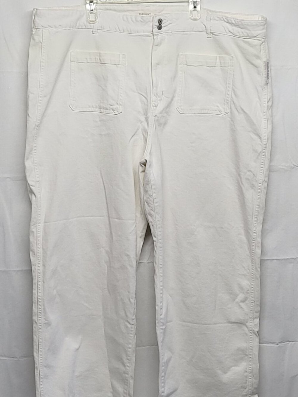 Old Navy Womens Jeans Plus Size 28 Ski-Hi Wide Leg Extra High Rise Stretch White